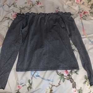 aeropostale shiny off the shoulder top